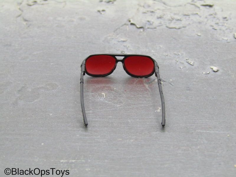 Load image into Gallery viewer, Gangsters Kingdom Augustine - Black Glasses w/Red Lenses
