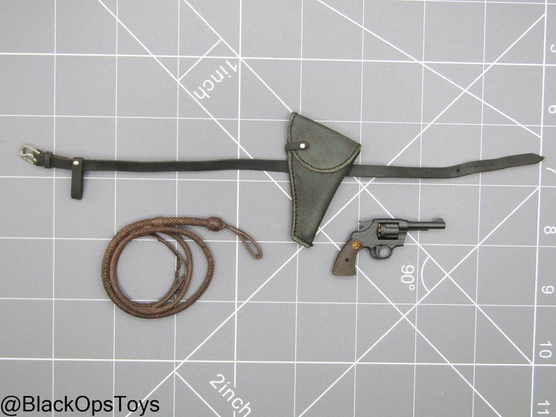 Load image into Gallery viewer, Indiana Jones TOD - Revolver w/Holster &amp; Whip
