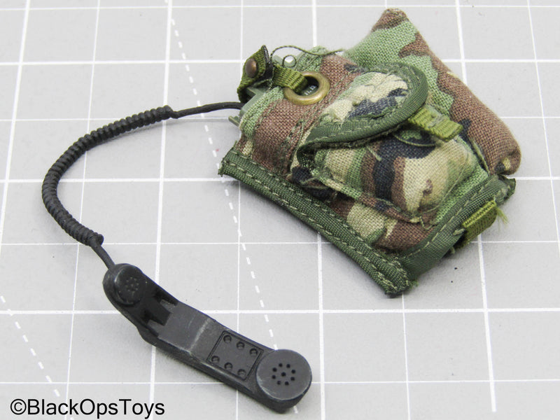 Load image into Gallery viewer, Black Radio Set/Woodland Camo Pouch

