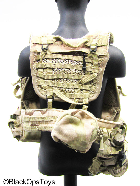 Desert Camo Tactical Vest w/Accessories, Grenade & Mag Set