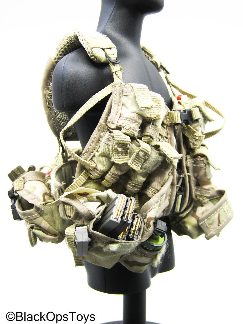 Load image into Gallery viewer, Desert Camo Tactical Vest w/Accessories, Grenade &amp; Mag Set
