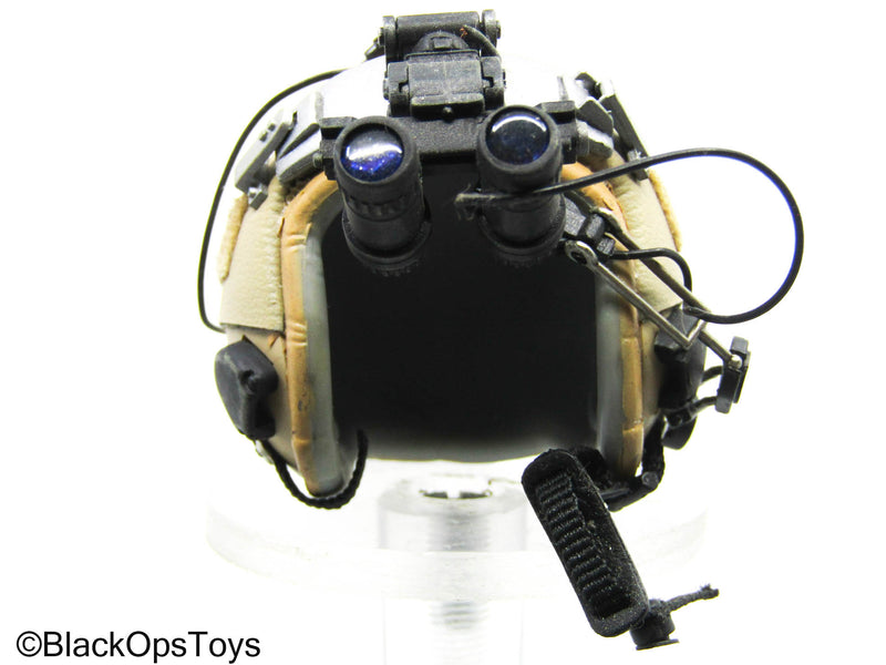 Load image into Gallery viewer, Tan SF HALO Helmet w/Night Vision Goggles

