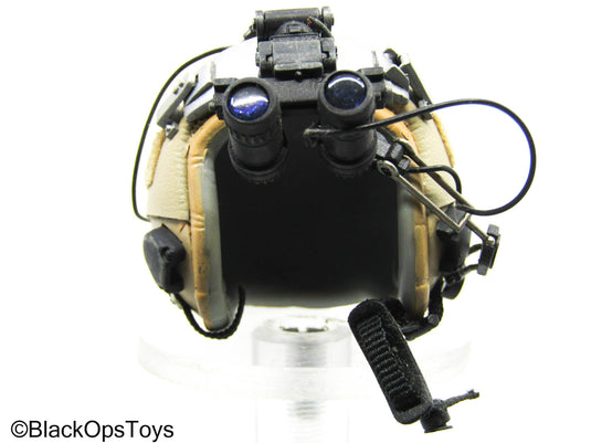Tan SF HALO Helmet w/Night Vision Goggles