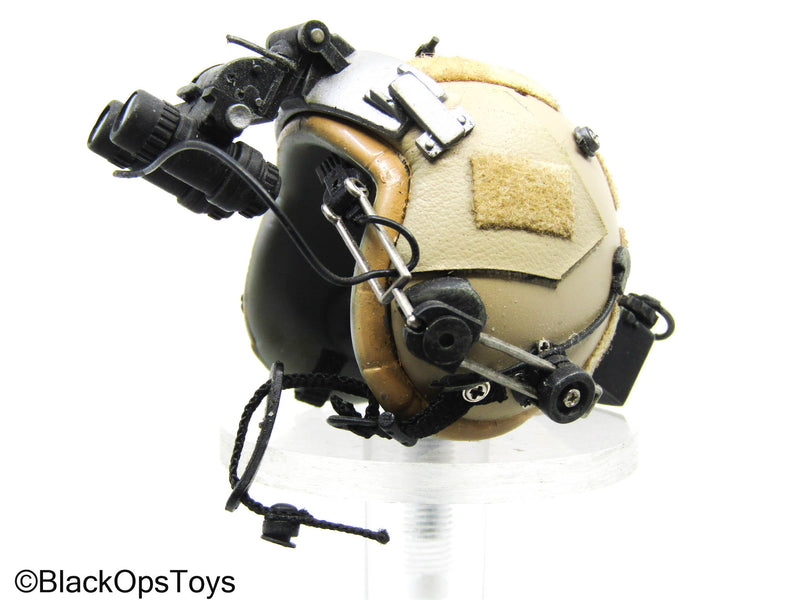 Load image into Gallery viewer, Tan SF HALO Helmet w/Night Vision Goggles
