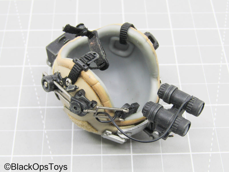 Load image into Gallery viewer, Tan SF HALO Helmet w/Night Vision Goggles
