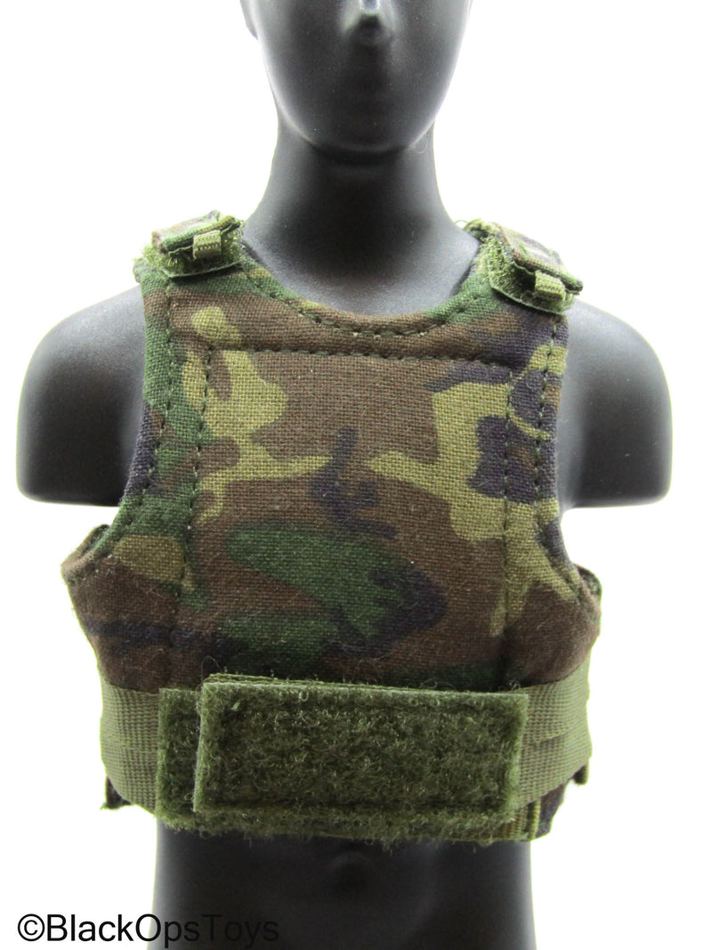 Load image into Gallery viewer, Woodland Camo Plate Carrier Vest
