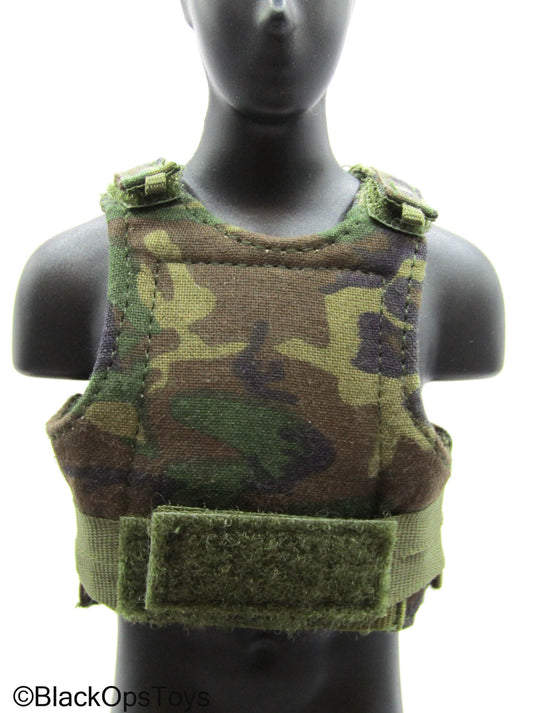 Woodland Camo Plate Carrier Vest