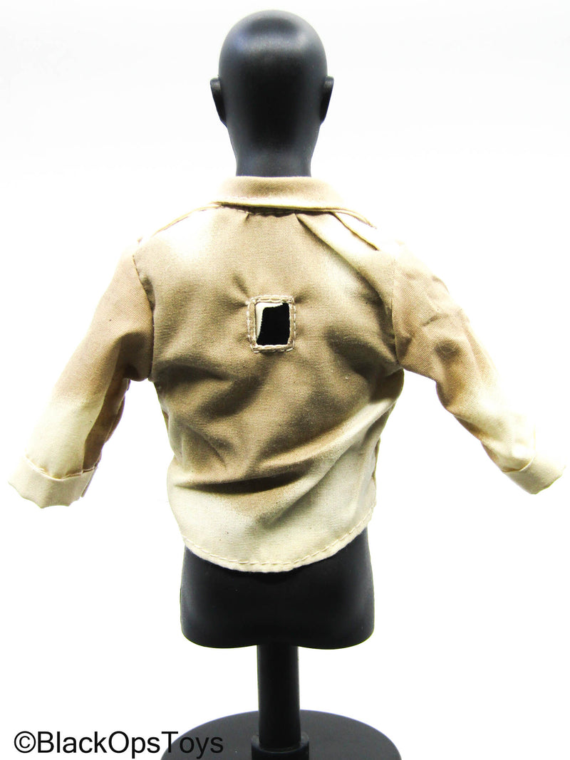 Load image into Gallery viewer, Indiana Jones - Tan Sweat Stained Button-Up Shirt w/Hole Slot
