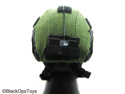 Custom Mich 2001 Helmet w/Green Cover & NVG