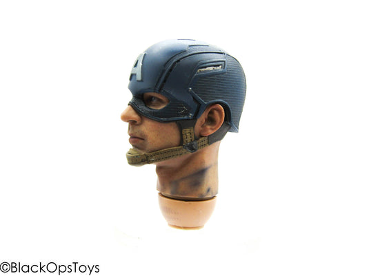Winter Solder - Captain America - Male Masked Head Sculpt *Dye Stains*