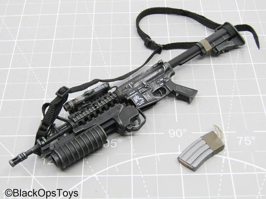 Black M4 Carbine Rifle w/M203 Grenade Launcher (Hot Toys)