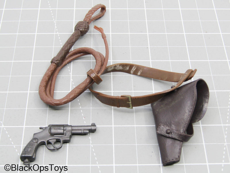 Load image into Gallery viewer, Indiana Jones - Brown Belt w/Holster &amp; Bullwhip
