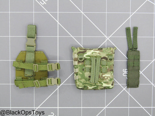 FSB Alpha Team Leader S - Drop Leg MOLLE Platform w/Multicam Gas Mask Field Pack