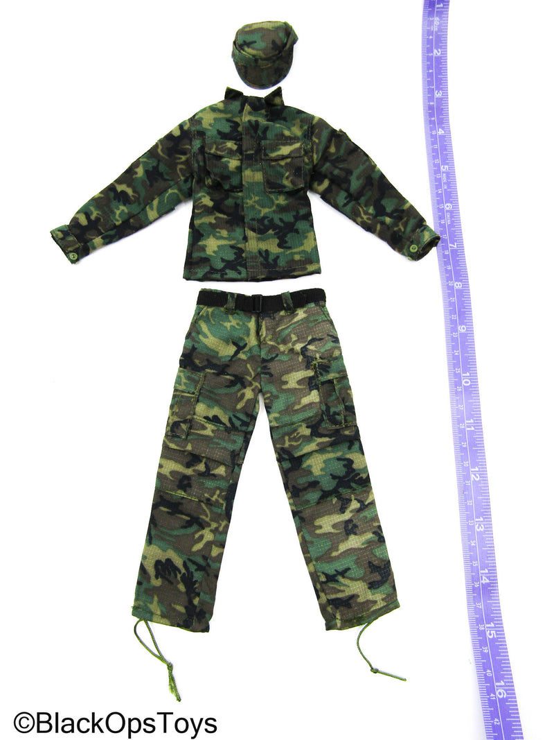 Load image into Gallery viewer, Woodland Camo Combat Uniform Set

