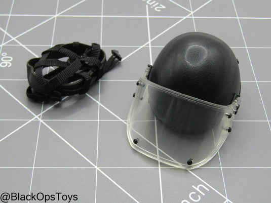 Spetsnaz FSB - Black Riot Helmet w/Face Shield