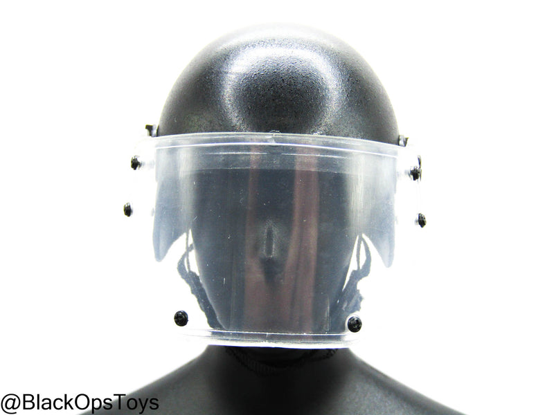 Load image into Gallery viewer, Spetsnaz FSB - Black Riot Helmet w/Face Shield
