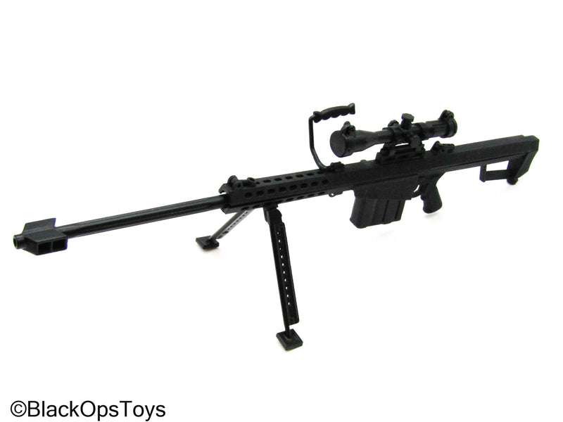 Load image into Gallery viewer, Black .50 Cal Barret Sniper Rifle w/Moving Bolt &amp; Bipod
