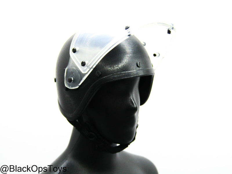 Load image into Gallery viewer, Spetsnaz FSB - Black Riot Helmet w/Face Shield
