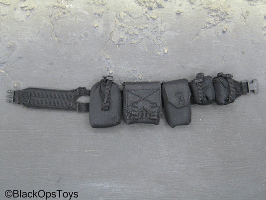 Warriors Of The Future Tyler - Black Utility Belt w/Pouches