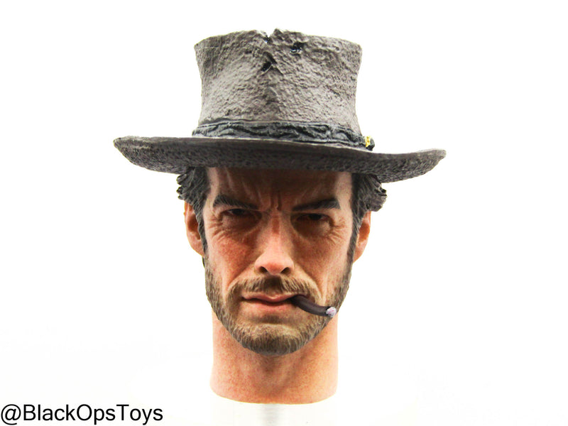Load image into Gallery viewer, The Good - Male Headsculpt w/Cowboy Hat &amp; Cigar
