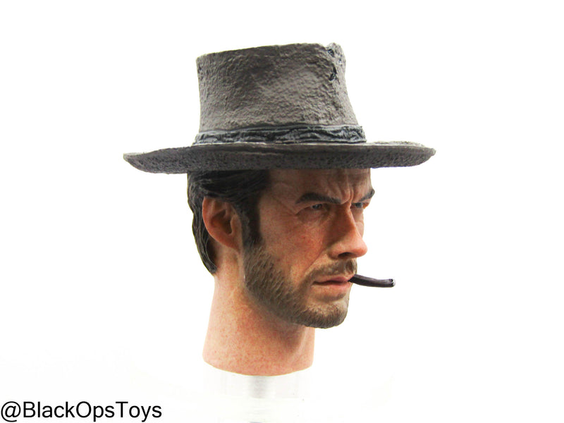 Load image into Gallery viewer, The Good - Male Headsculpt w/Cowboy Hat &amp; Cigar
