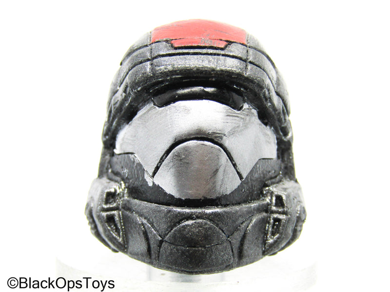 Load image into Gallery viewer, Grey &amp; Red Halo Helmet Headsculpt
