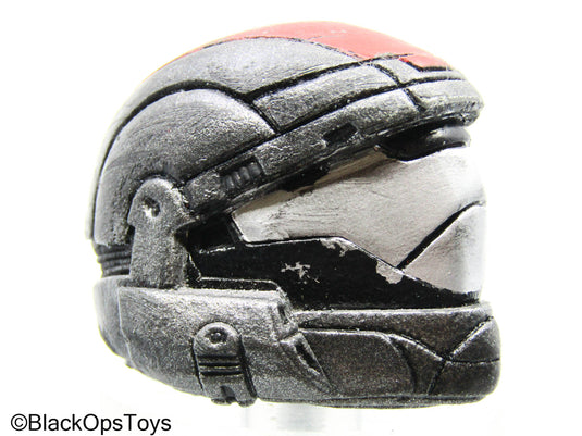 Grey & Red Halo Helmet Headsculpt