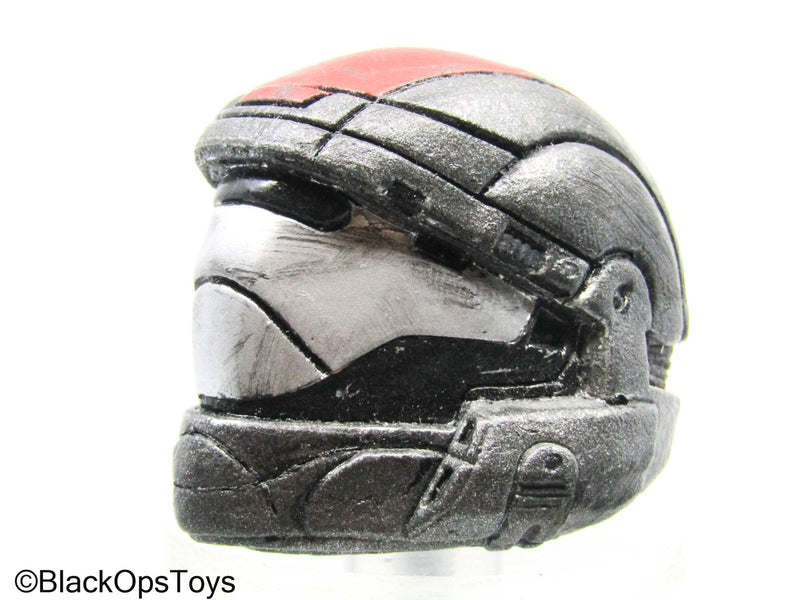 Load image into Gallery viewer, Grey &amp; Red Halo Helmet Headsculpt
