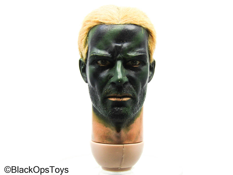 Load image into Gallery viewer, Camouflage Face Male Headsculpt w/Realistic Hair
