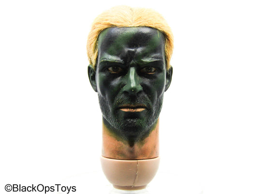 Camouflage Face Male Headsculpt w/Realistic Hair