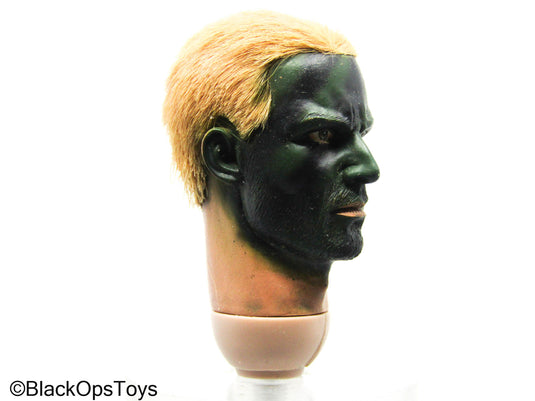 Camouflage Face Male Headsculpt w/Realistic Hair