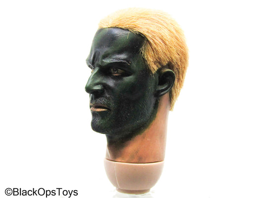 Camouflage Face Male Headsculpt w/Realistic Hair