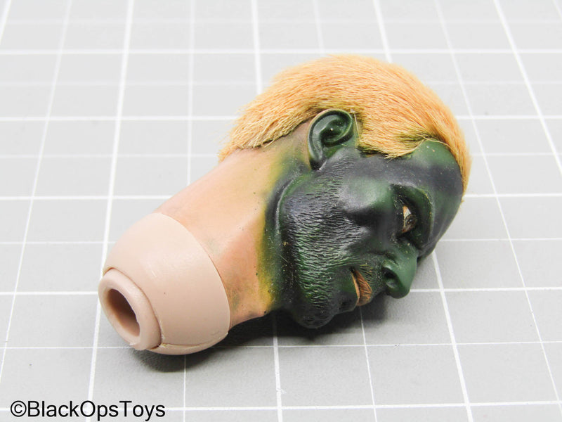 Load image into Gallery viewer, Camouflage Face Male Headsculpt w/Realistic Hair
