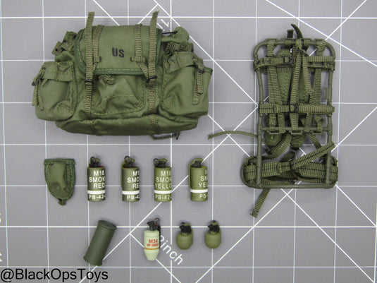 Bam 1/6 Vietnam Era OD Green Alice Pack w/Frame (Toy Soldier)