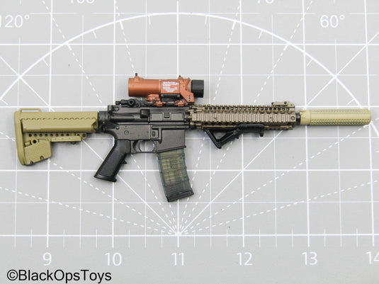 Black MK18 Rifle w/Tan & Brown Weapon Attachments (Soldier Story)