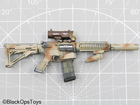 Coyote Tan AR-15 Rifle w/Weapon Attachments (Easy & Simple)