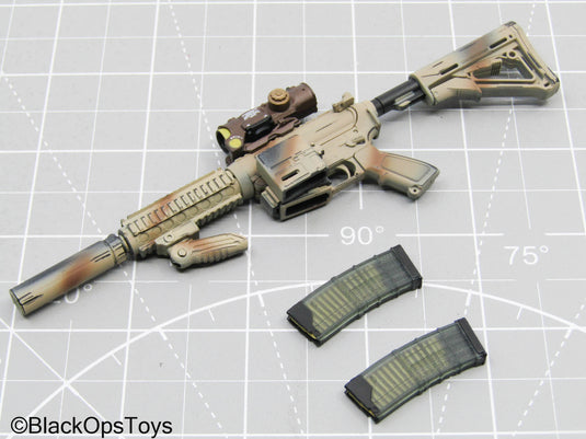 Coyote Tan AR-15 Rifle w/Weapon Attachments (Easy & Simple)