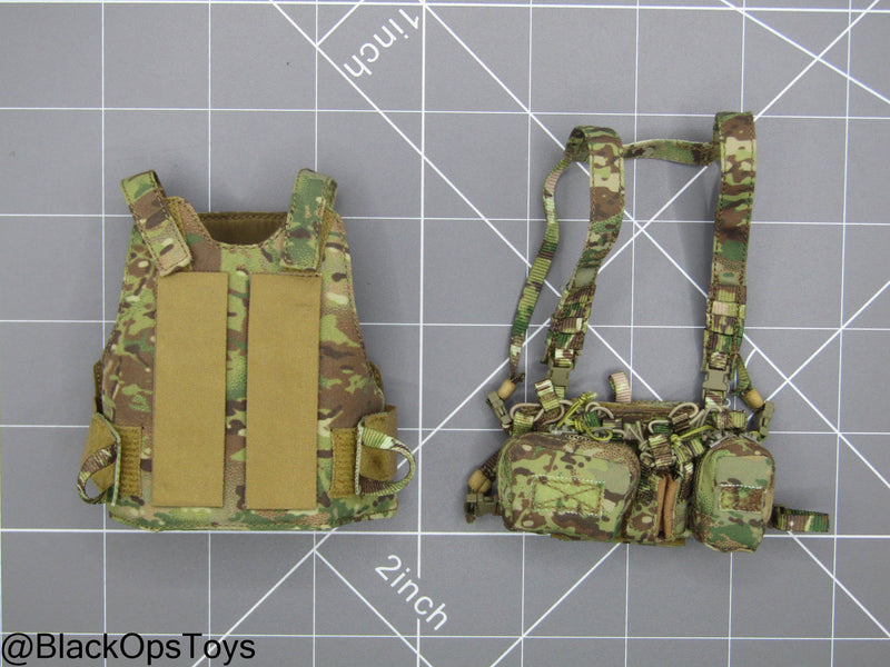 Load image into Gallery viewer, Russian FSB Alpha Sniper - Multicam Low Profile Slick Plate Carrier w/Chest Rig
