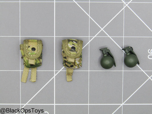 101st Airborne Div. - OCP Multicam Grenade Pouch Set w/Grenades
