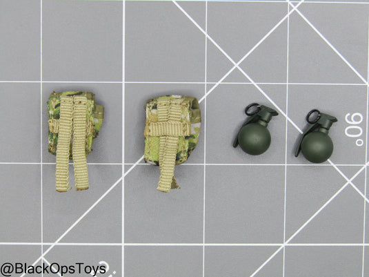 101st Airborne Div. - OCP Multicam Grenade Pouch Set w/Grenades