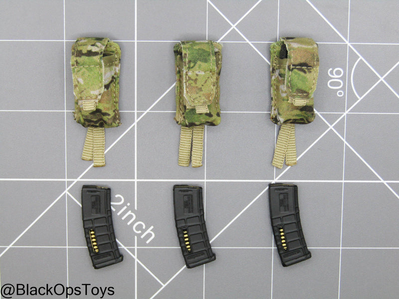 Load image into Gallery viewer, 101st Airborne Div. - OCP Multicam Mag Pouch Set w/Magazines
