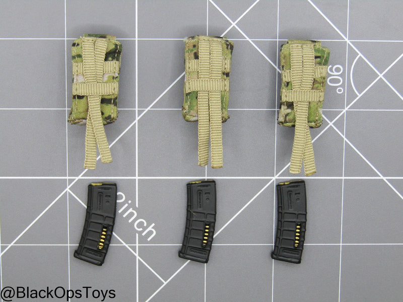 Load image into Gallery viewer, 101st Airborne Div. - OCP Multicam Mag Pouch Set w/Magazines
