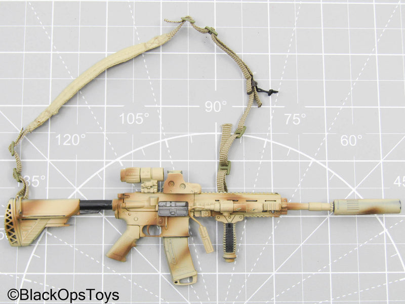 Load image into Gallery viewer, Desert Tan HK416 Assault Rifle w/Accessories (Easy &amp; Simple)

