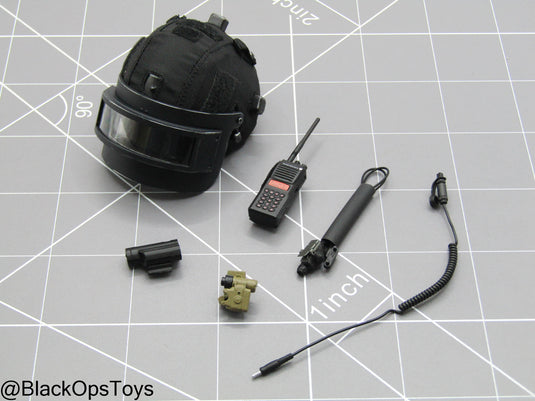 Russian Spetsnaz MVD SOBR - Black Riot Helmet w/Face Shield