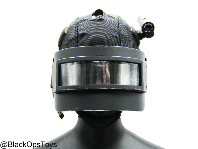 Load image into Gallery viewer, Russian Spetsnaz MVD SOBR - Black Riot Helmet w/Face Shield
