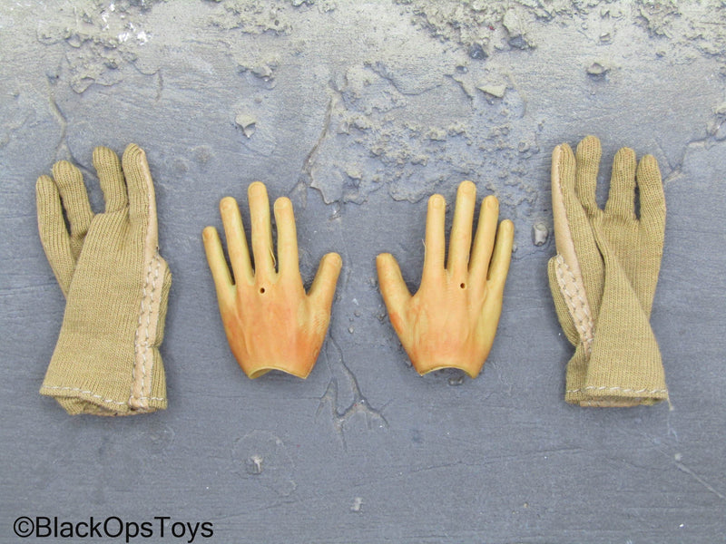Load image into Gallery viewer, Male Bendy Hands w/Tan Nomex Flight Gloves
