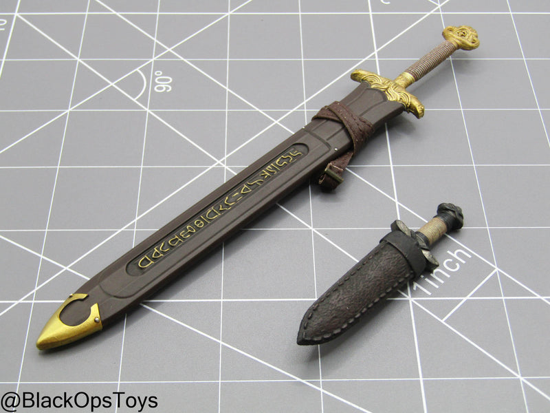 Load image into Gallery viewer, Empire Legion Barbarian - Metal Sword &amp; Dagger w/Sheath
