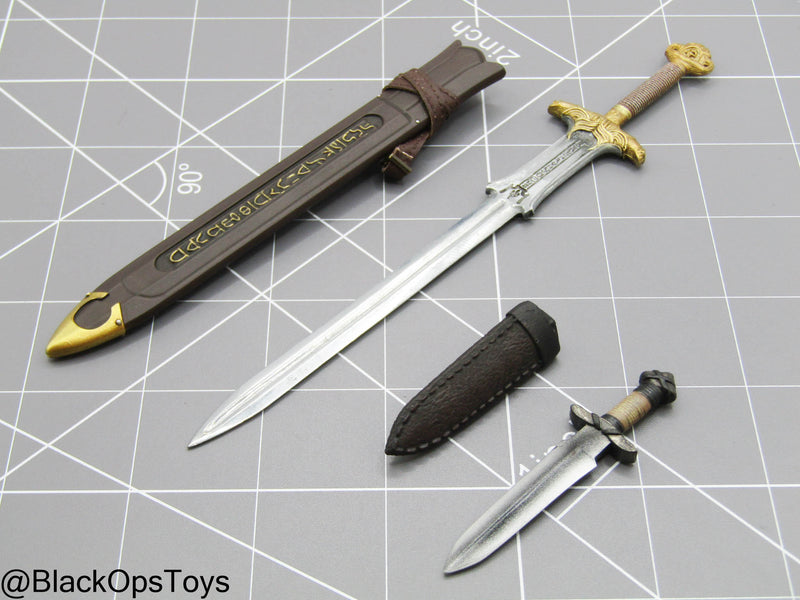 Load image into Gallery viewer, Empire Legion Barbarian - Metal Sword &amp; Dagger w/Sheath
