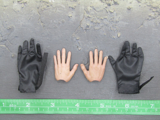 CBRN - Male Bendy Hands w/Black Leather Like Gloves