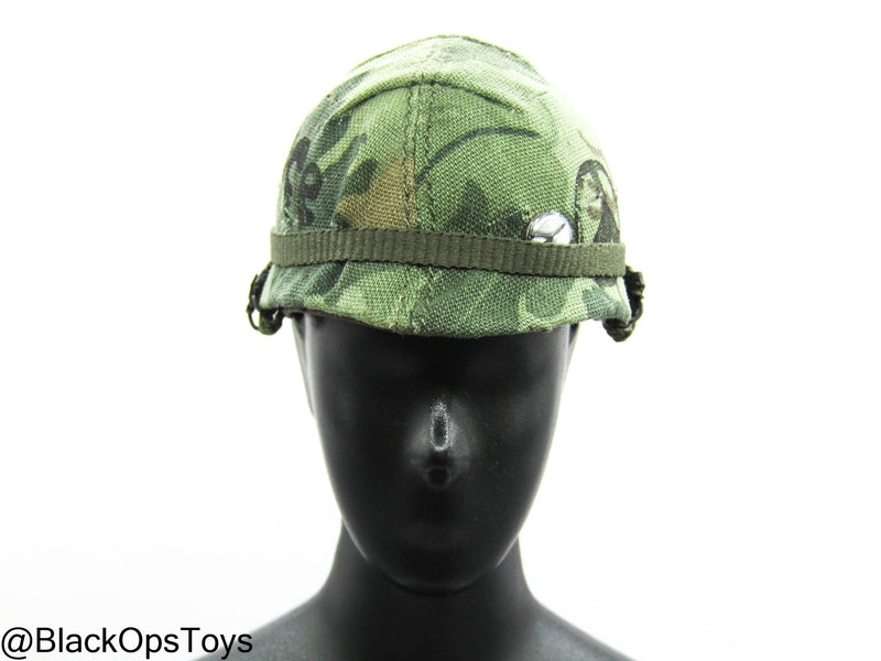 Load image into Gallery viewer, Vietnam Era Female - ERDL Leaf Camo Helmet
